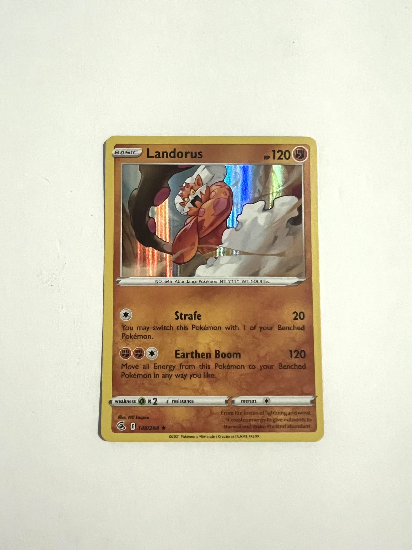 LANDORUS 148/264 FUSION STRIKE POKEMON (HOLO RARE, NM)