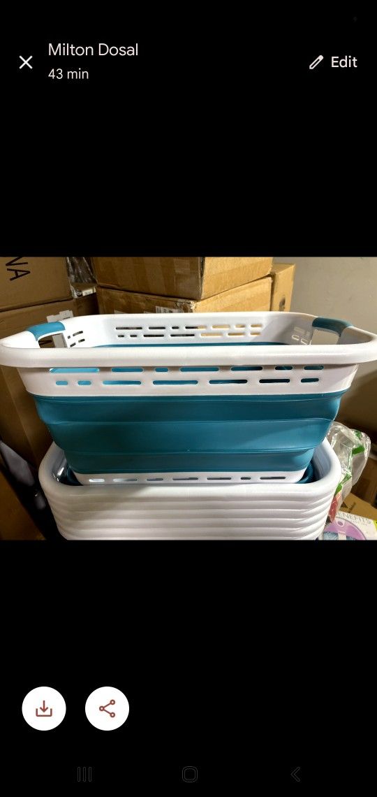 BRAND NEW..BLACK+DECKER 1 Large 25" Slim Collapsible Laundry Basket - Portable & Space-Saving Basket with Dual Comfort Grip Handles - Ideal for Laundr