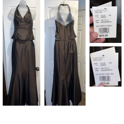 David’s Bridal Bridesmaid 2 Piece Dress