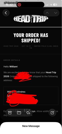 Headtrip 2 tickets Sunday 11 2026 $600