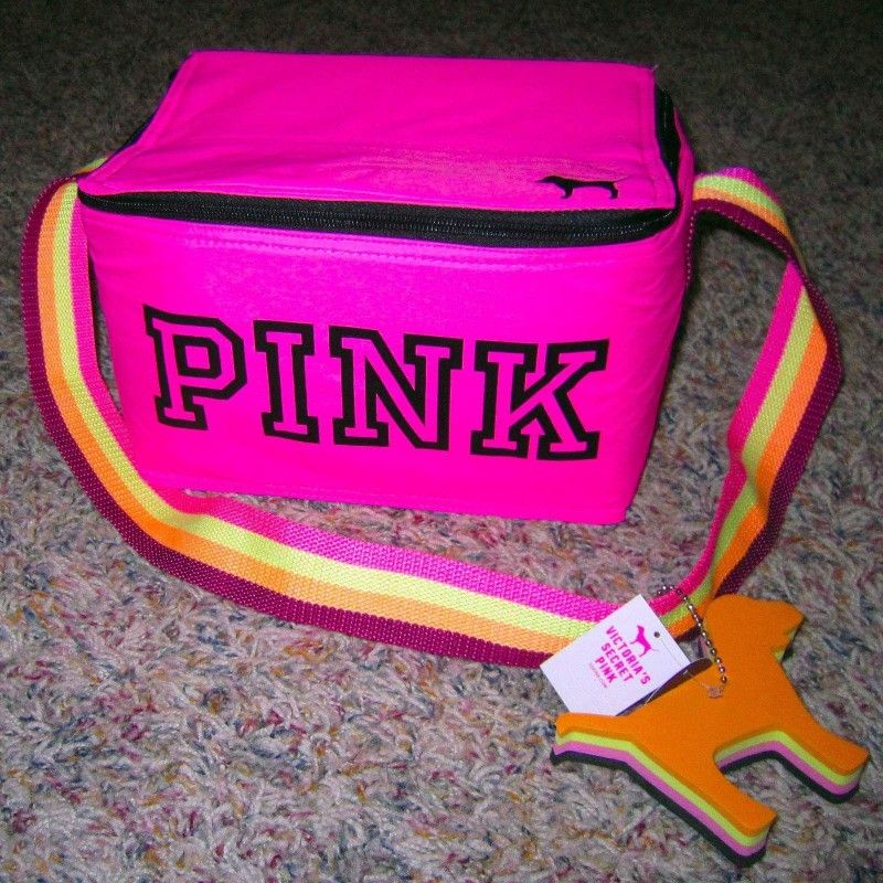 NWT VICTORIA'S SECRET PINK INSULATED RAINBOW COOLER LUNCH BAG LUNCHBOX