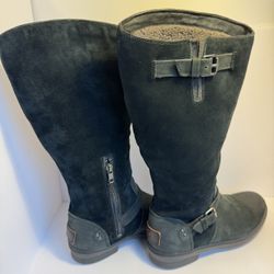 UGG Tall Suede Boots 8.5 Black 