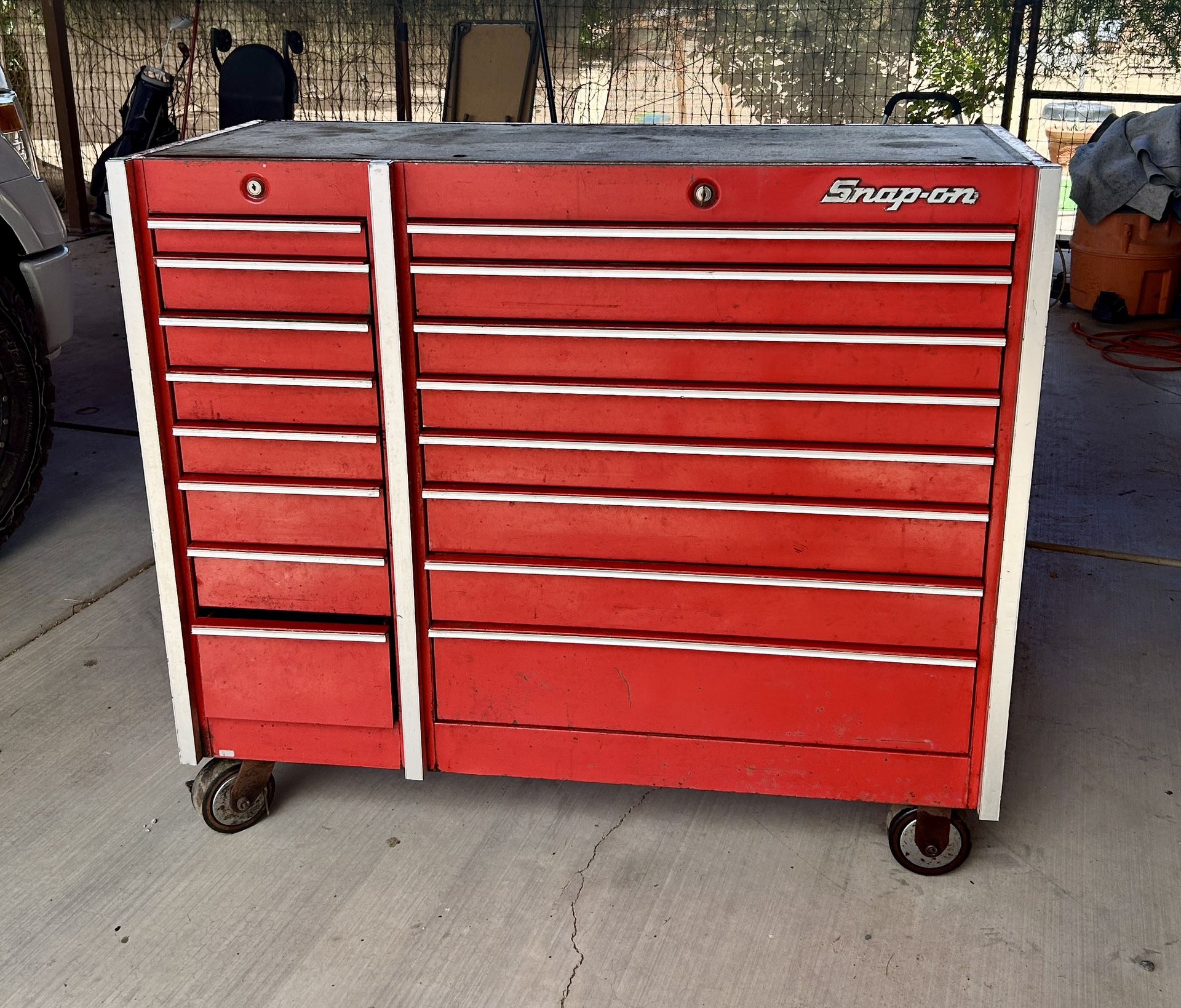 Vintage Rolling Snap-On 16 Drawer (44” High) ToolBox