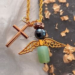 Angel Necklace With Cross