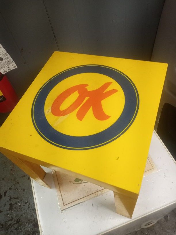 Vintage OK Used Cars Promo Table