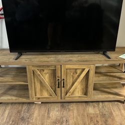 Wood TV Stand 70”