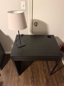 IKEA desk and lamp