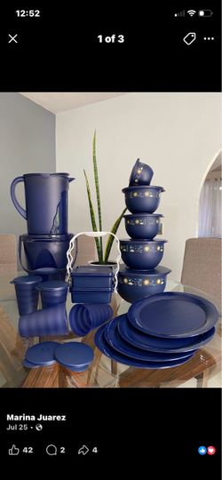 Set azul marino tupperware