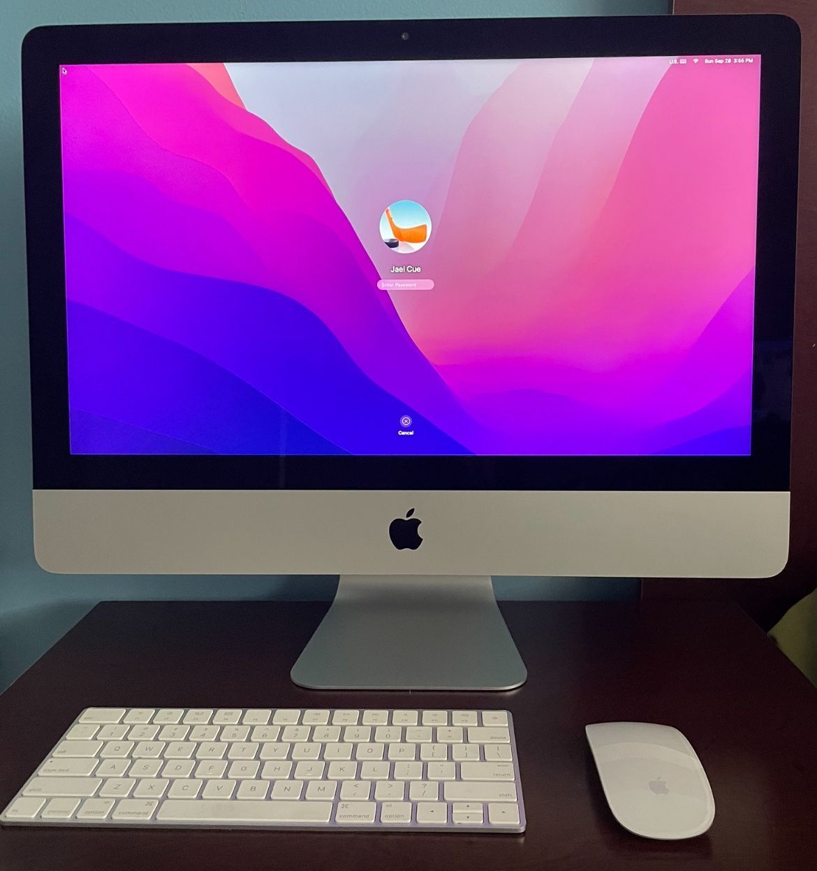 Apple iMac 21.5” Inch Silver Apple IMac Monitor With Wireless Apple Mouse And Apple Keyboard