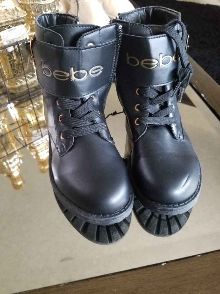 Girls Black bebe boot