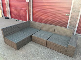 Patio wicker sectional. Read the description below