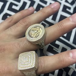 14k gold bonded 2 rings set