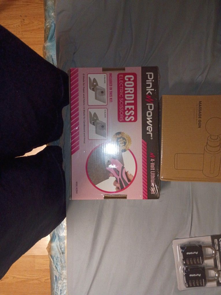 Pink Power Cordless Electric Scissors Fabric Cutter