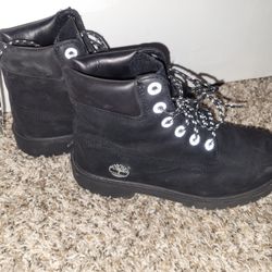 Timberlands Girls Black & Silver Black Ice Boot 