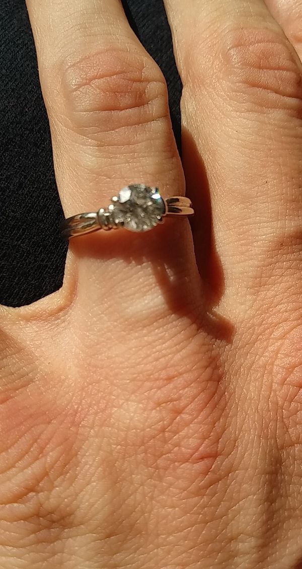 14kt white gold .54 carat size 5 natural diamond ring for Sale in Melbourne Village, FL - OfferUp