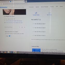 Tickets For Luis Miguel Concert 