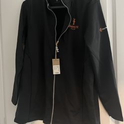 Lot of 6 Black  America’s Cup Jackets with Zip Front Size Large 