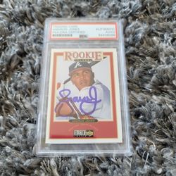 Andrew Jones Autograph Signed 1997 Upper Deck Collectors Choice RC #1 PSA/DNA