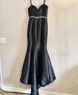 Long black formal Prom dress size 5/6