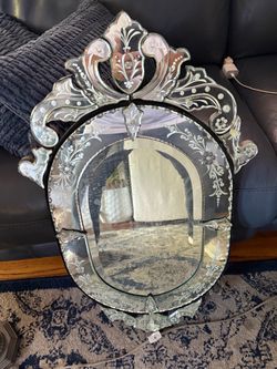 Leaded glass mirror