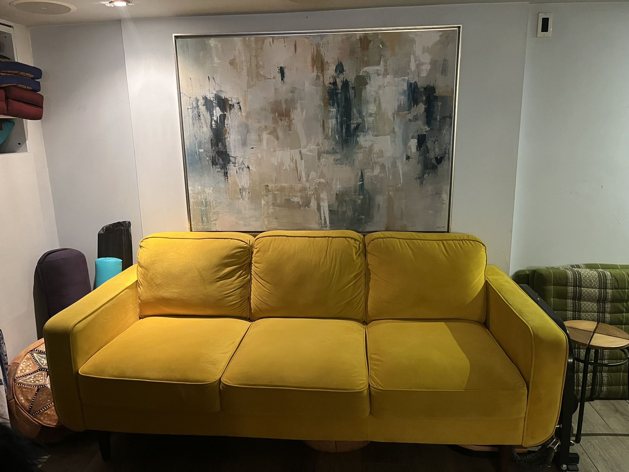 Yellow Mid Cent Mod Couch