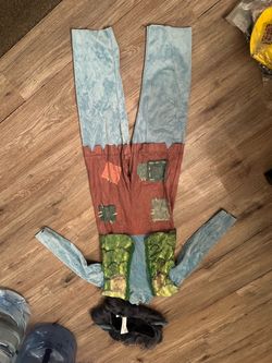 Dreamworks “Trolls” kids costume and wig size 7-8