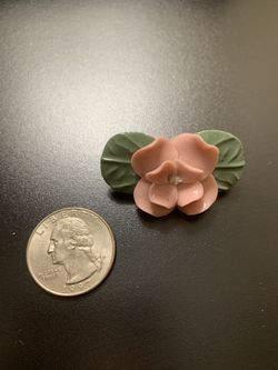 Vintage Pink Flower Pin