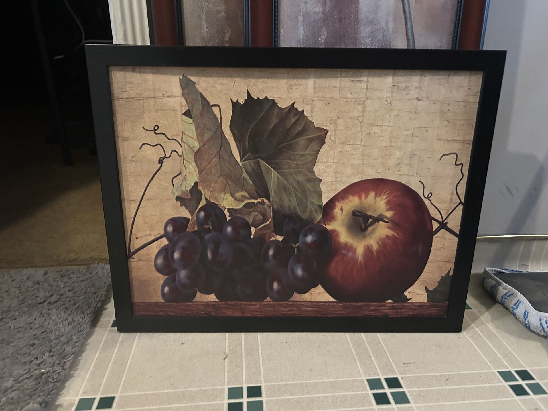 BONITO CUADRO DECORATIVO PARA COCINA USADO BUENA CONDICION