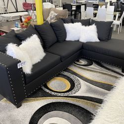 Black Sofa Sectional😊$989😊Financing Available 