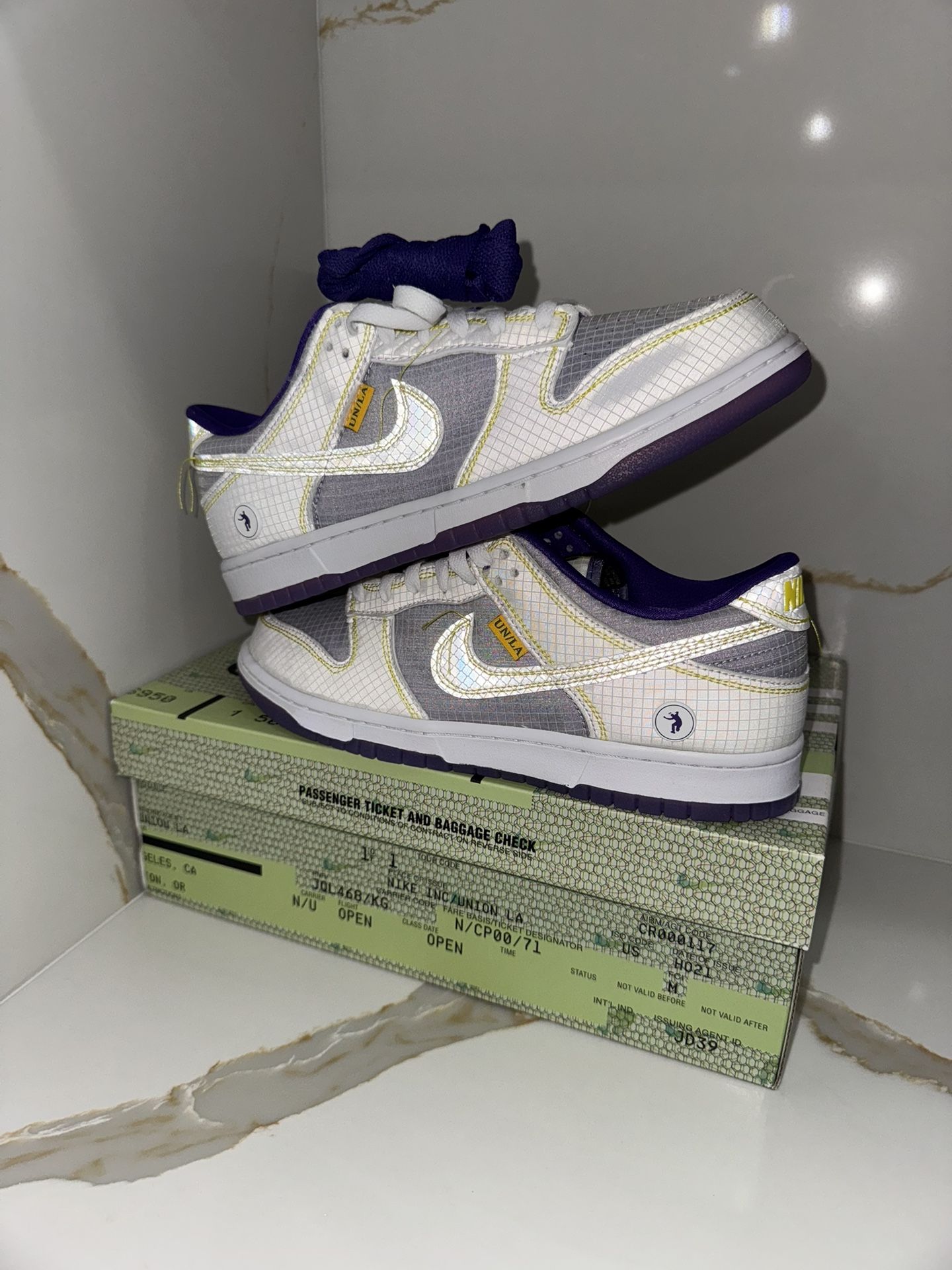 Nike Dunk Low Union LA Passport Pack Court Purple Size 9.5