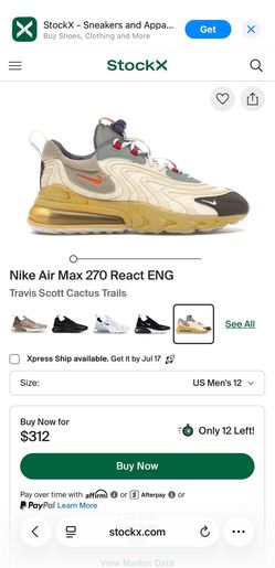 Nike Air Max 720 Travis Scott Cactus Trails Size 12