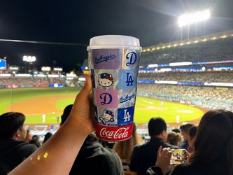 Hello Kitty Blue Souvenir Cup Dodgers Limited