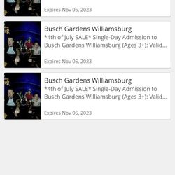 Busch Garden tickets