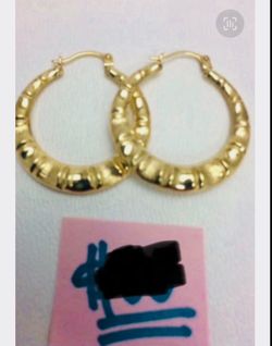 10K Yellow Gold Hoop For Wedding