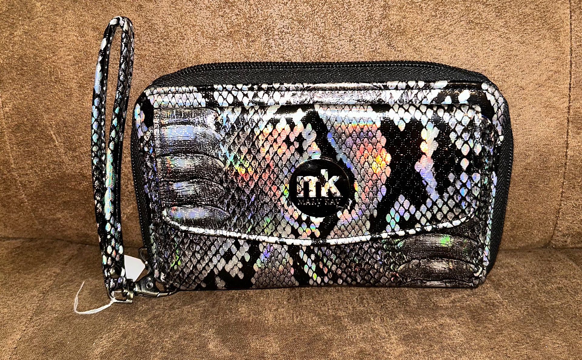 Mary Kay Holographic Snake Print Wristlet Wallet