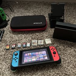 Nintendo Switch w/ 5 Games + Accessories