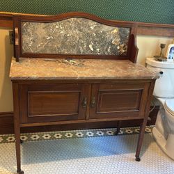 Antique Marble Top Wash Stand