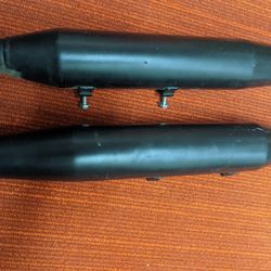 Harley Davidson Exhaust Pipes Black