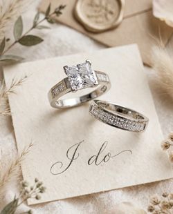 Beautiful Wedding Or Engagement Ring Set