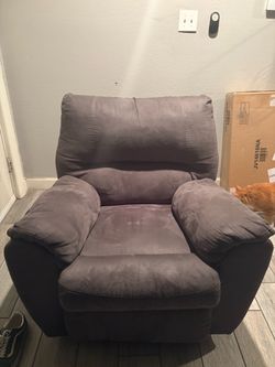 Dark grey recliner