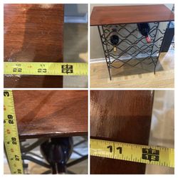 Wine Rack With A Wooden Shelf Holds 15 Bottles 