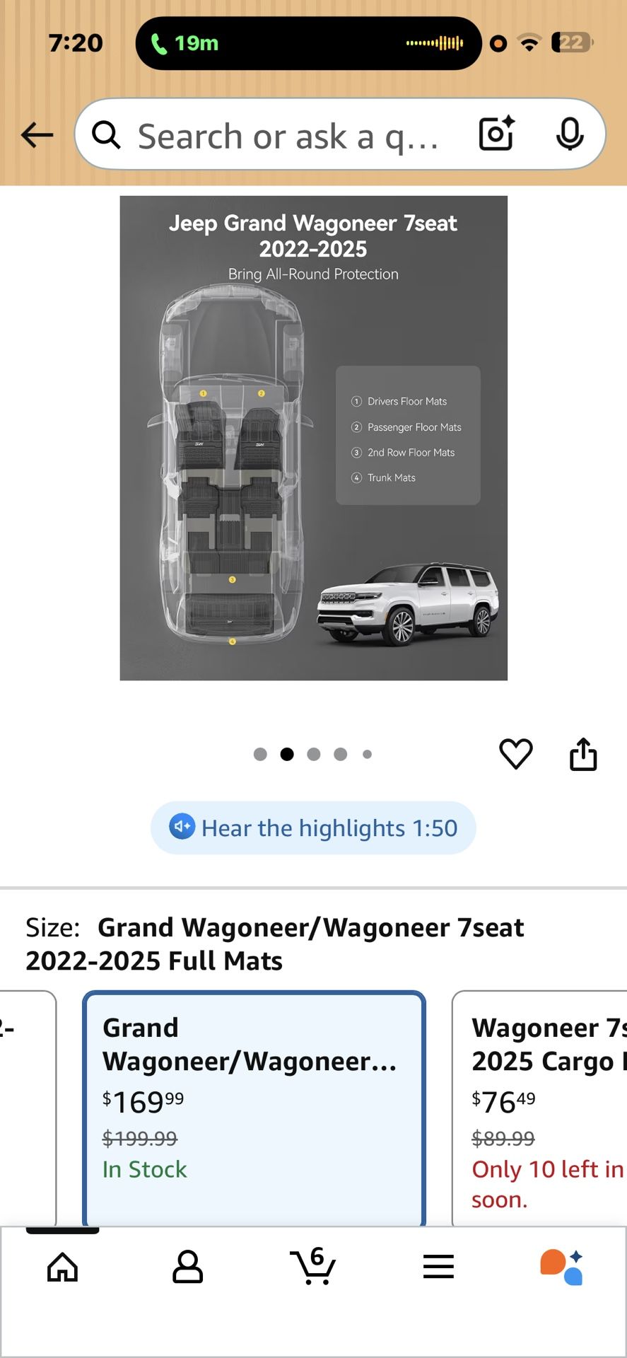 *NEW* Wagoneer All Weather TPE Floor Liners With Cargo Liners
