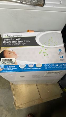Bath fan with Bluetooth speakers