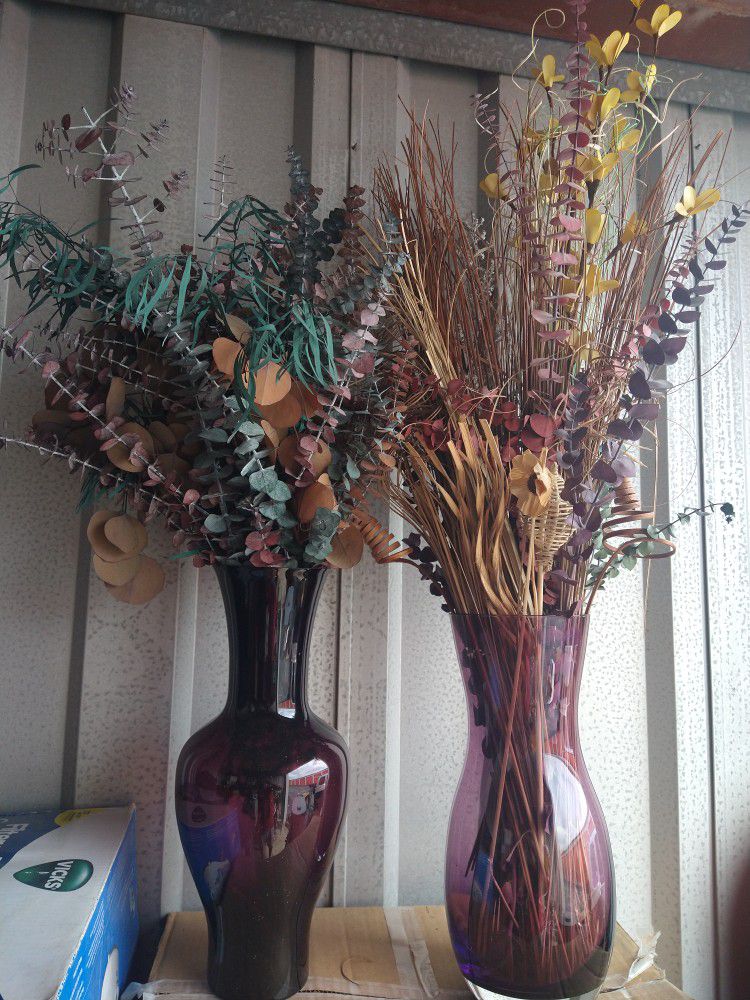 Vase With Fake Plants