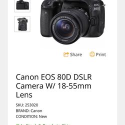 Canon 80D Camera 