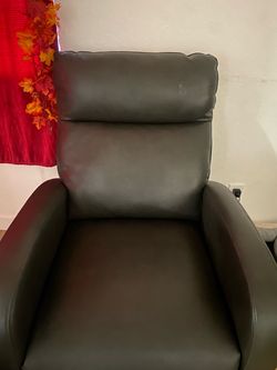 Dark Brown Leather Recliner Chair