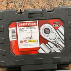 Craftsman 10-PC 6-pt 3/8" Drive Inch Socket Wrench Set