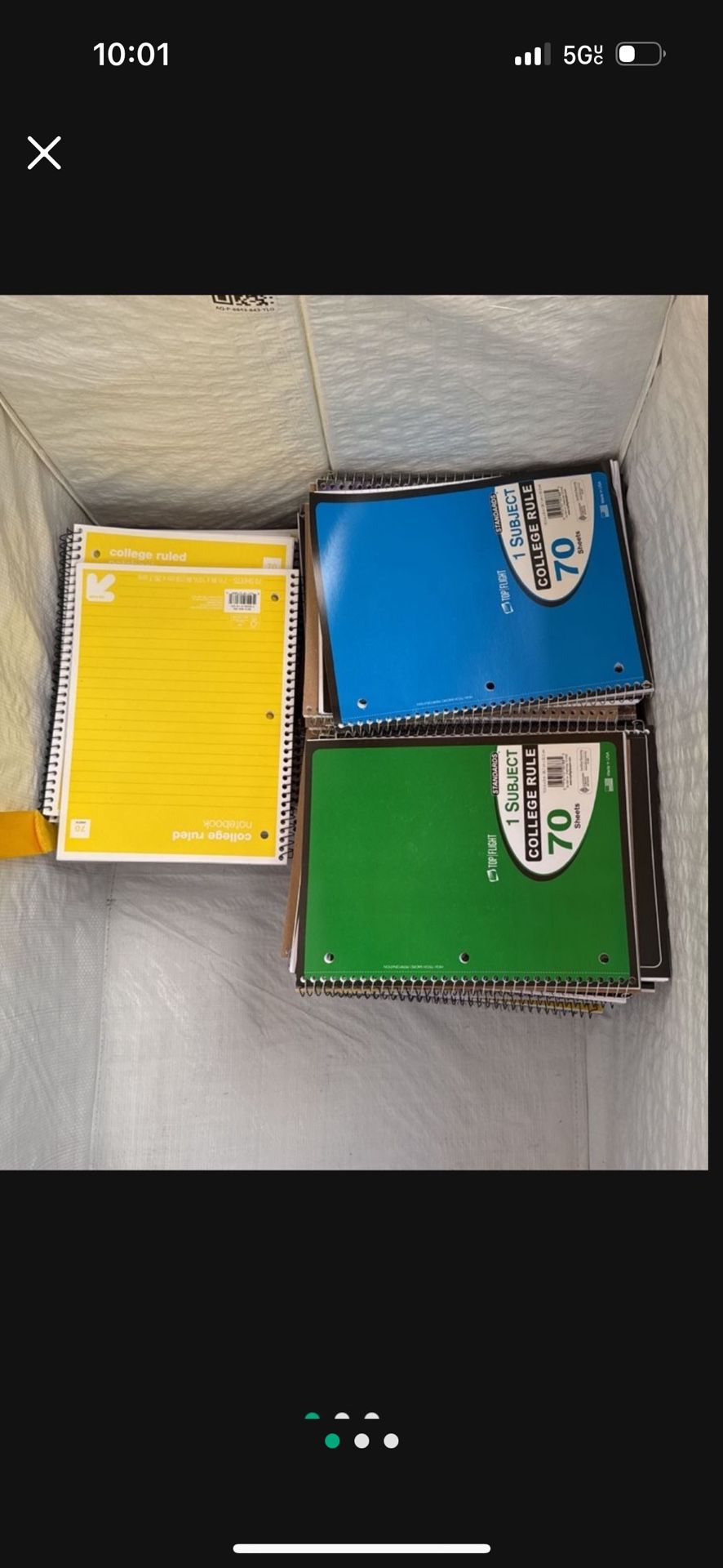 I Subject College Rule 70 Sheets Top Flight 3 For $1
