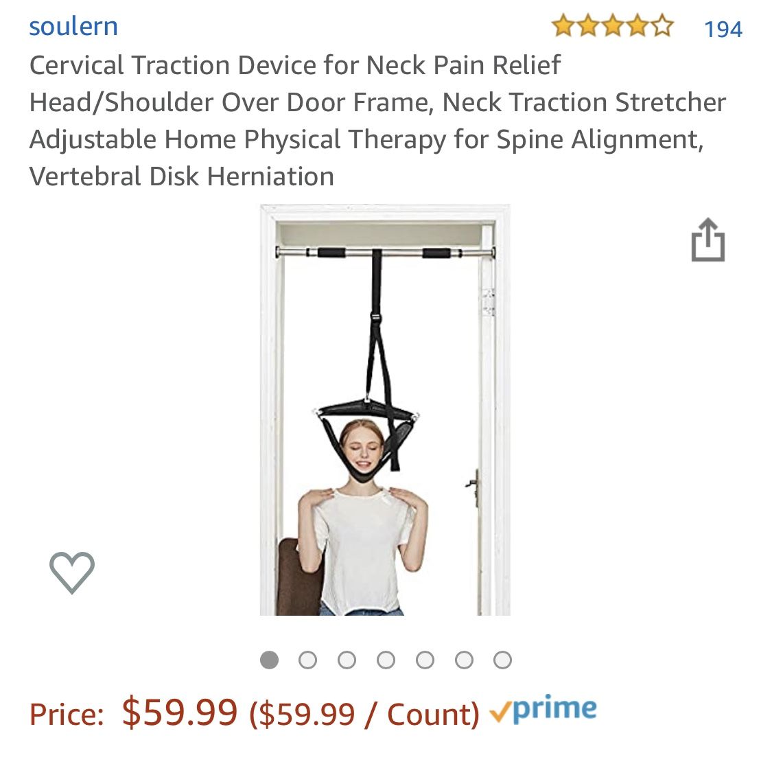 Cervical Traction Device for Neck Pain Relief