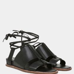 Vince Sandals Black Leather Forster Sz.8.5